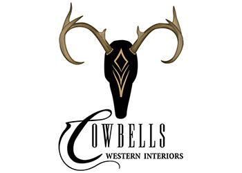 Cowbells logo cowbells western interiors
